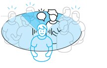 Image showing a talker from back