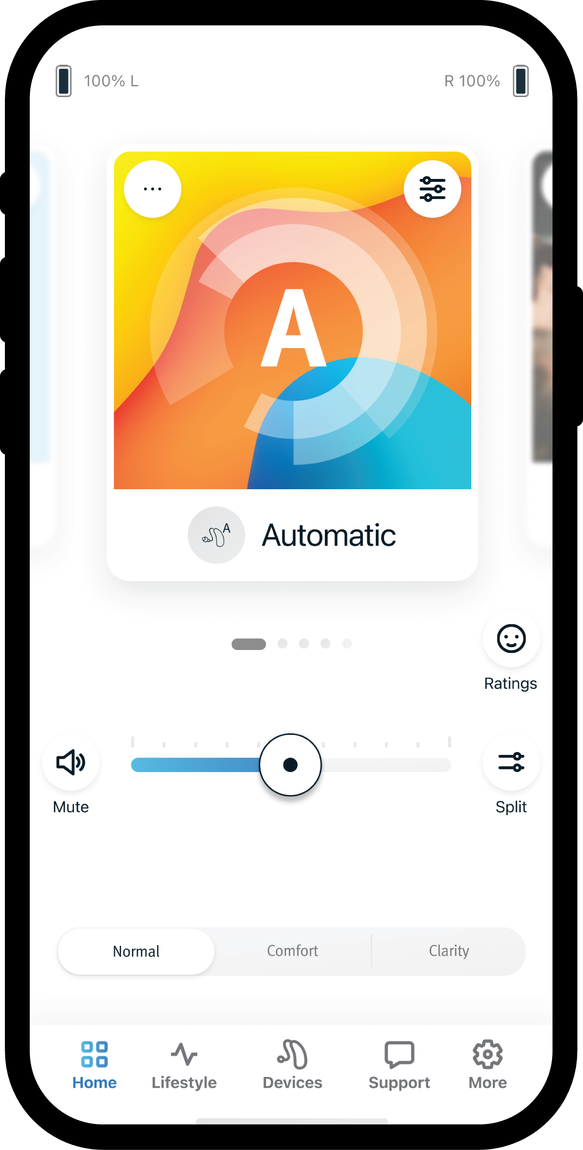 Schermata dell'app Remote 