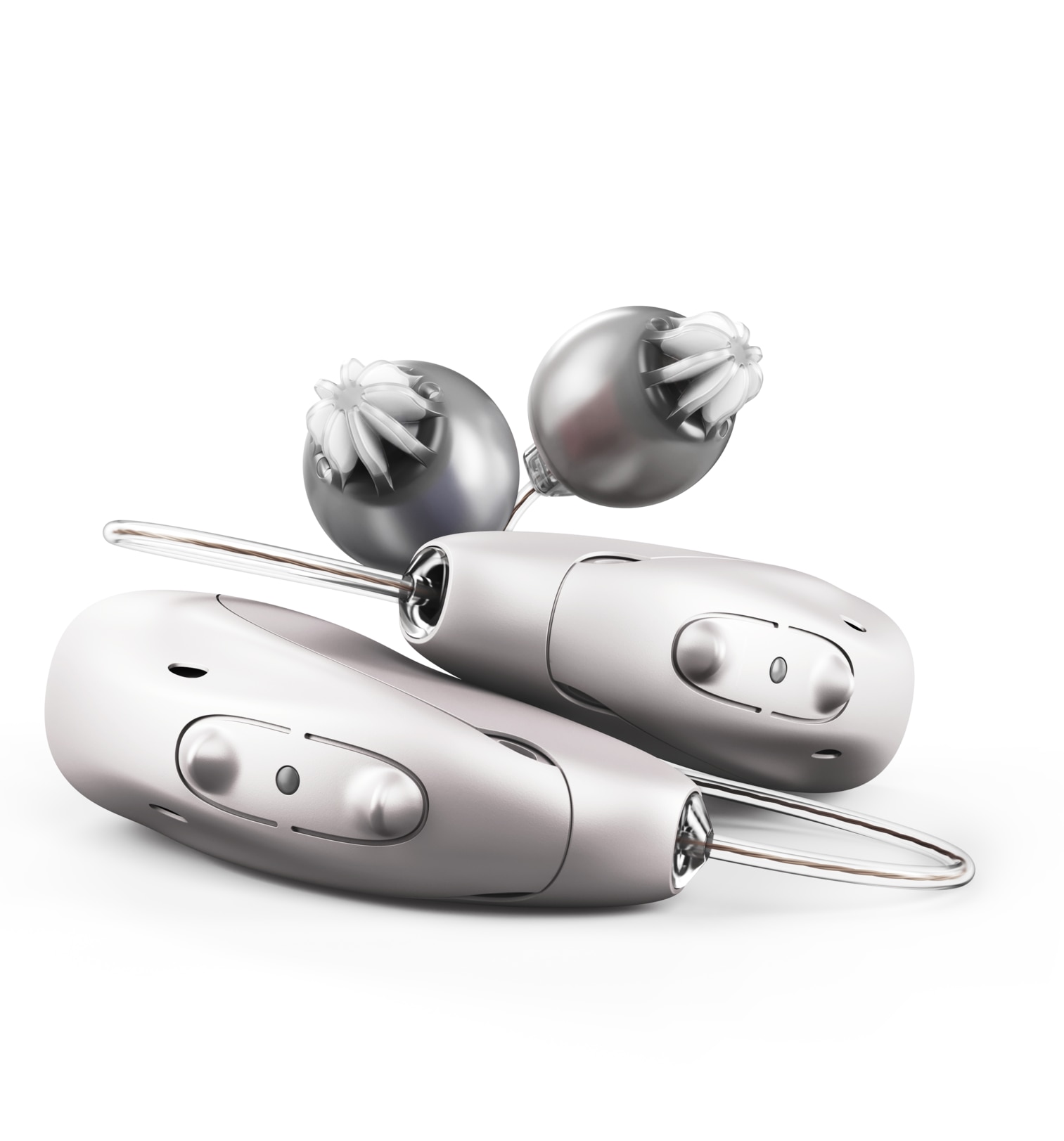 Unitron Moxi S-RX hearing aid pair with charger